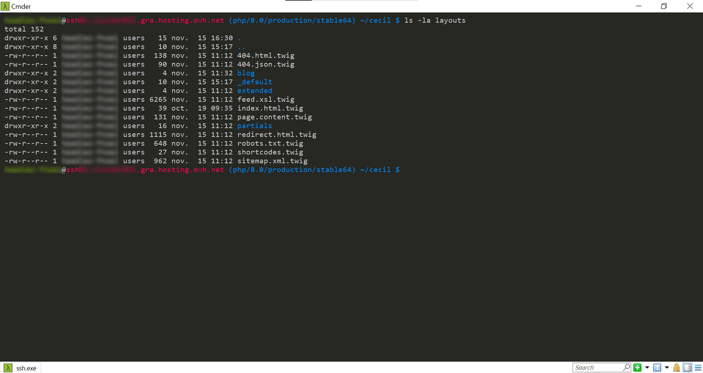 Cecil layouts directory including uncompressed files