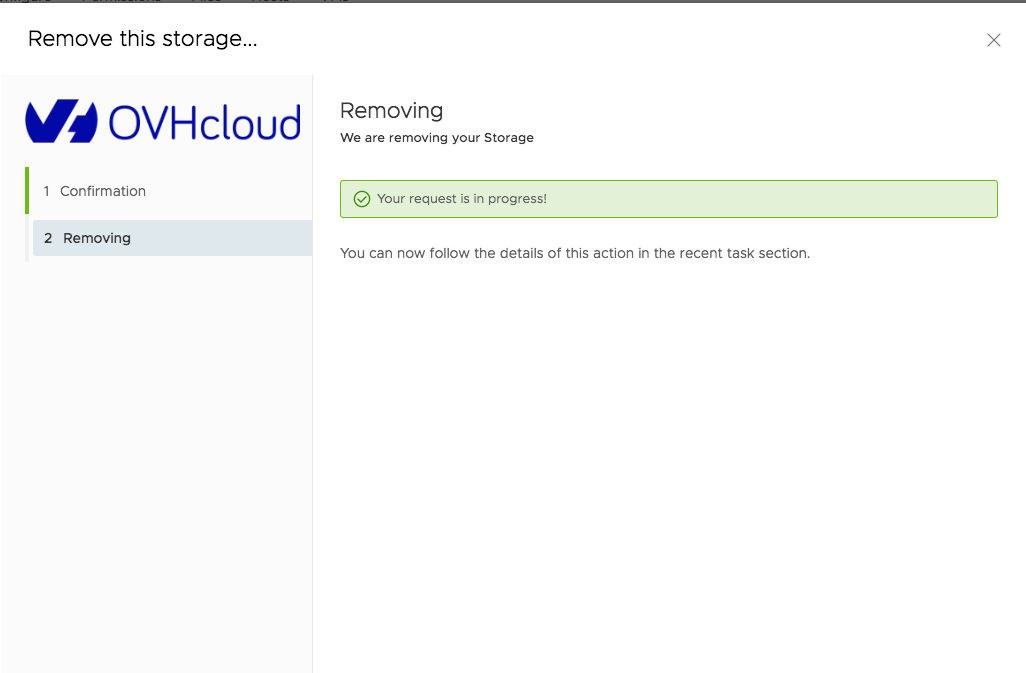 Suppression validée