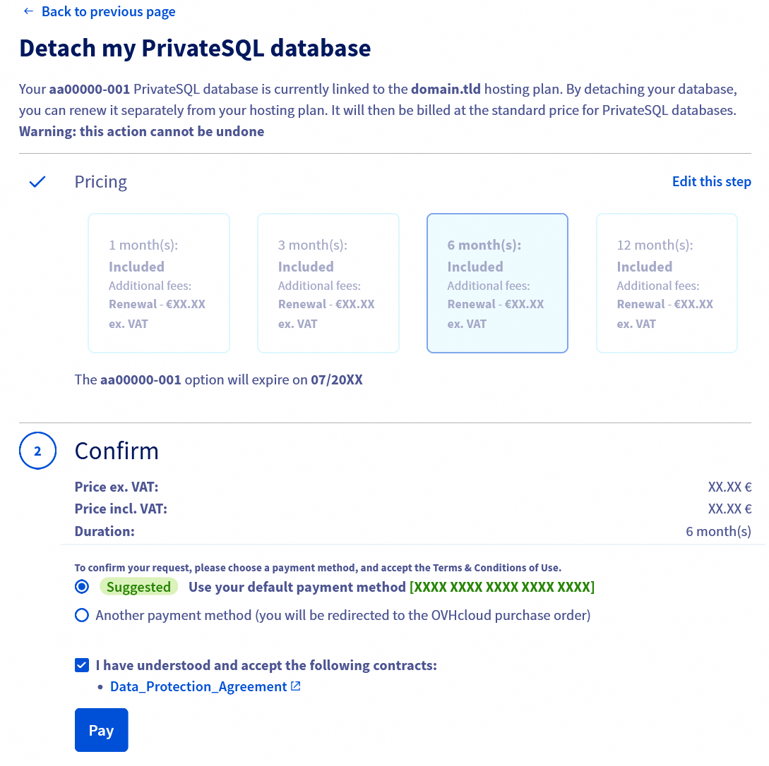 Detach Web Cloud Databases