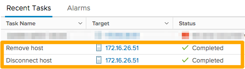Removal task monitoring