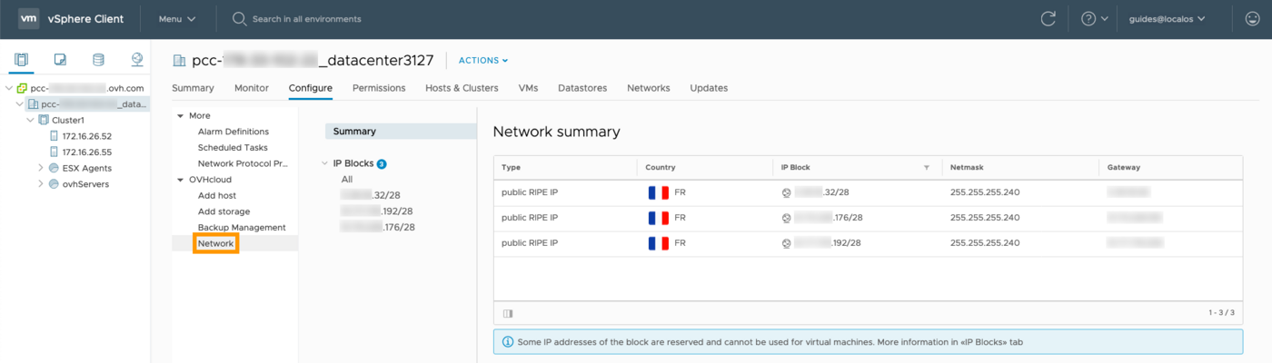 Network summary