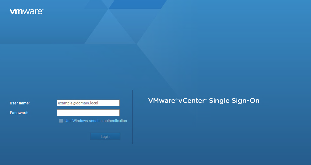 Connecting to vSphere HTML5