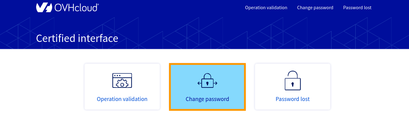 Modifier le mot de passe
