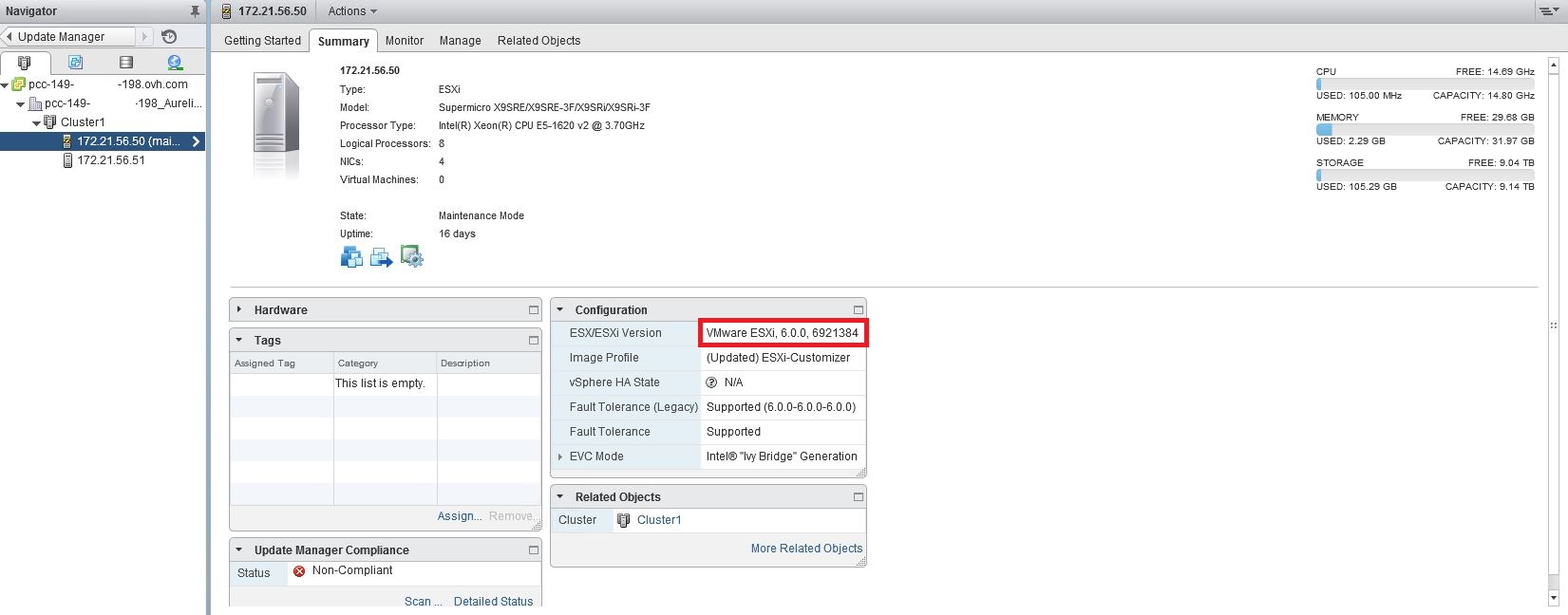 Host configuration section