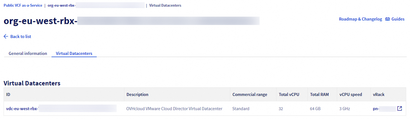Select VDC and check vRack