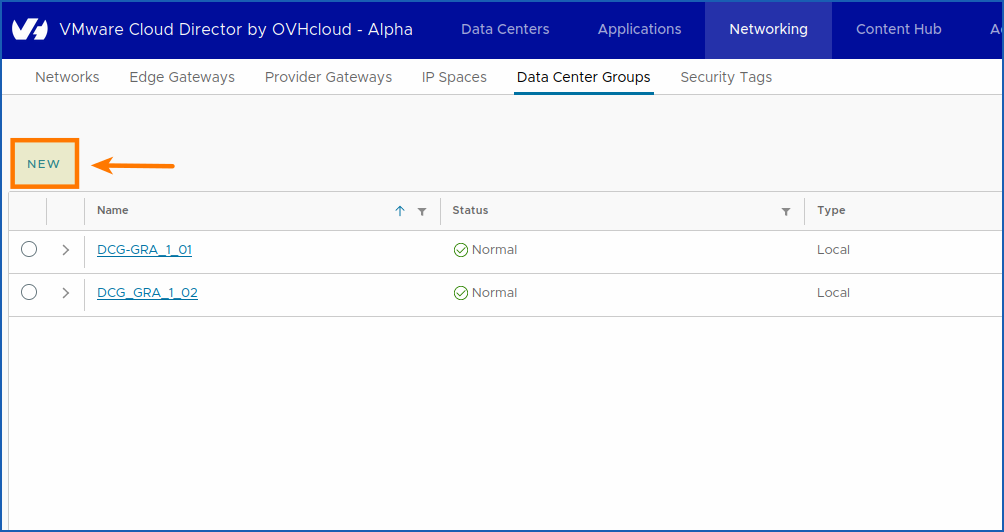 Public VCF as-a-Service Networking Data Center Groups 00