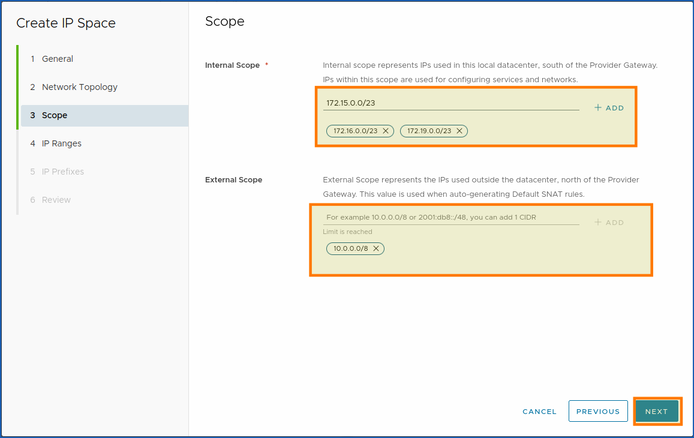 Public VCF as-a-Service Networking IP Spaces 03
