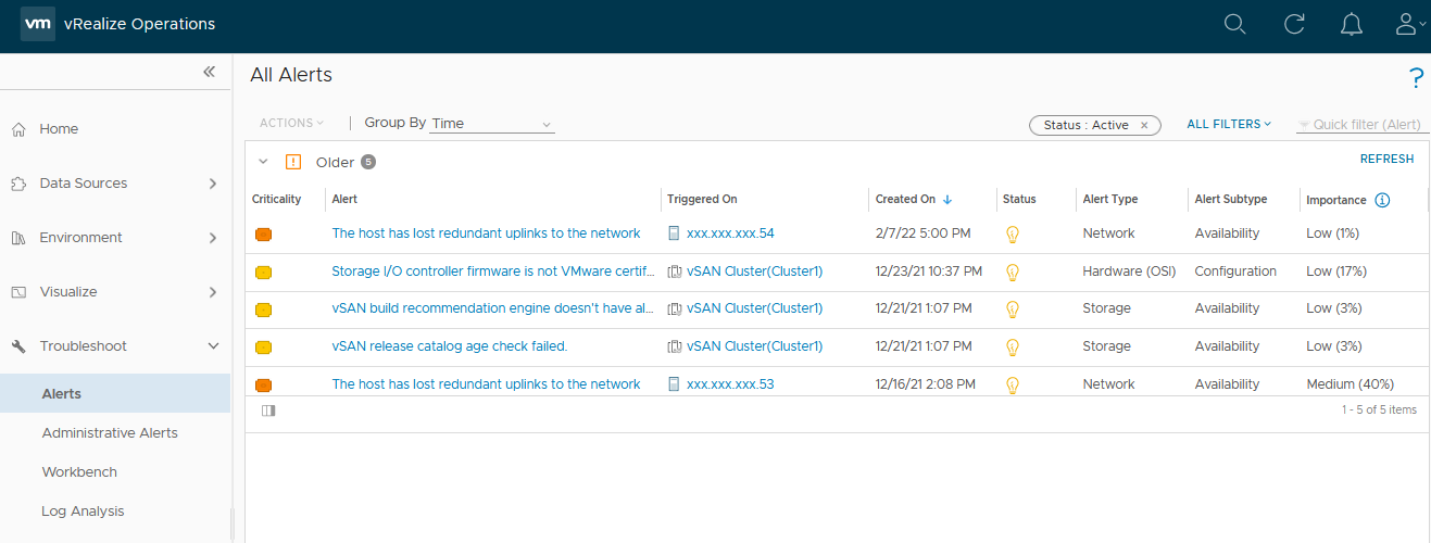 troubleshoot section