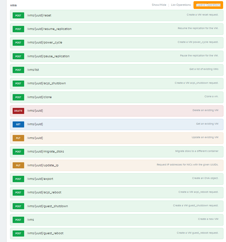 Display RESTAPI commands 03