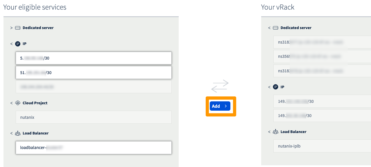 Add features new vRack