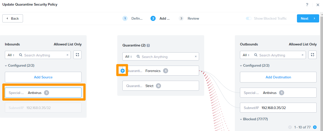 Configure Quarantine 15