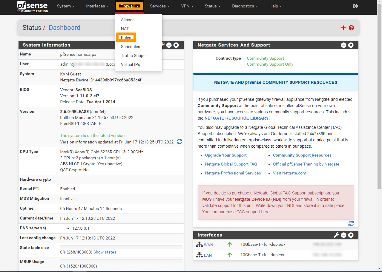 Create IPsec firewall rule France01