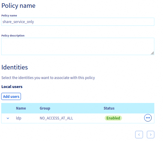 Create policy service 1