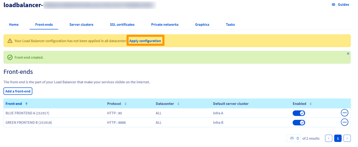 Apply your changes to the zone