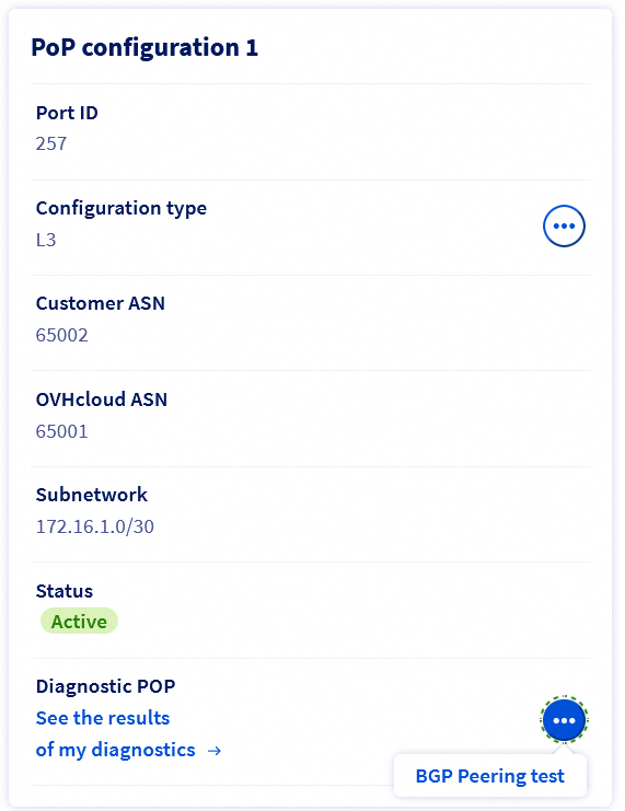 Bouton de test du service OCC
