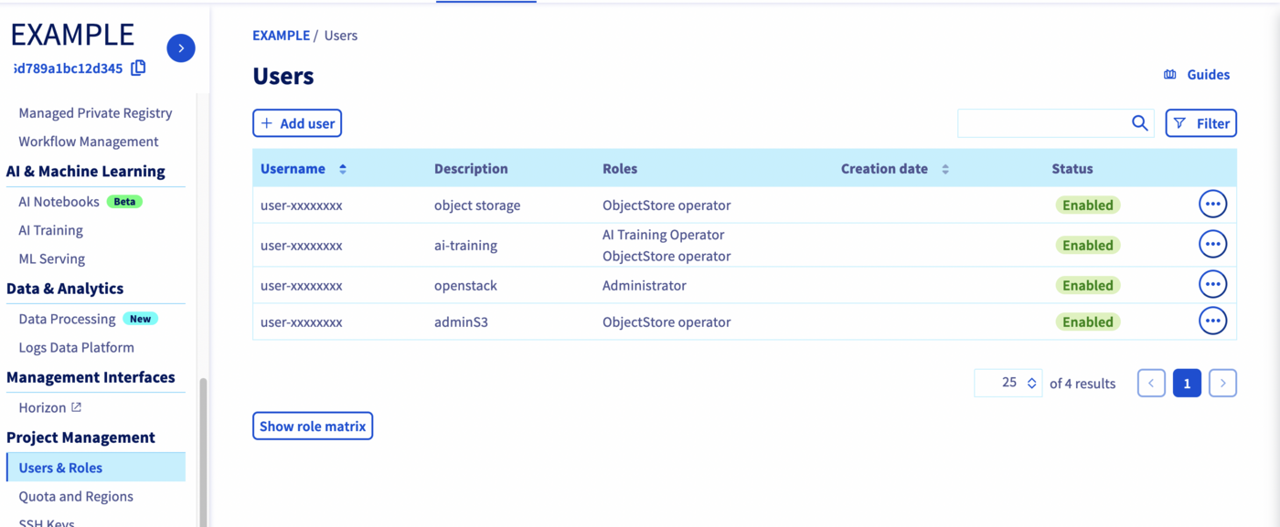 Create OpenStack user