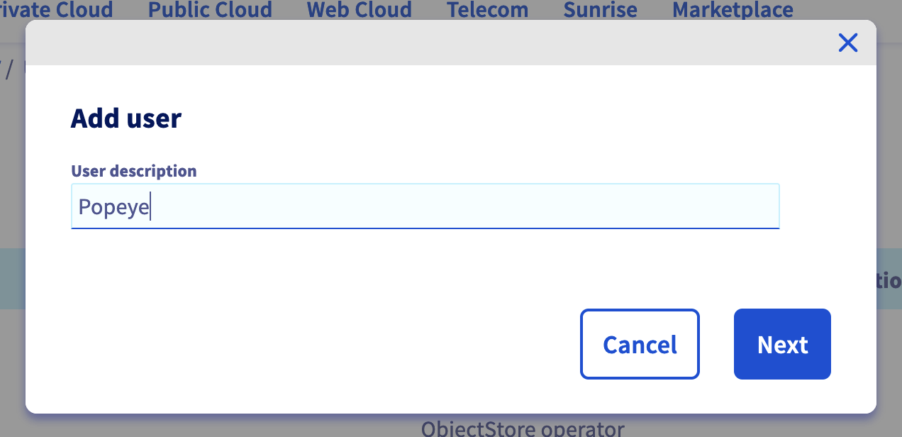Create OpenStack user