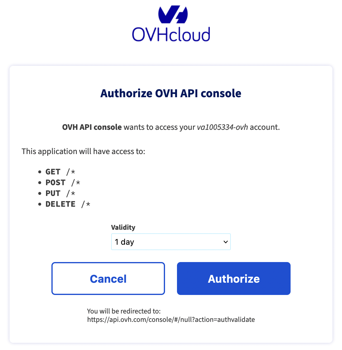 Log in to the API Explorer