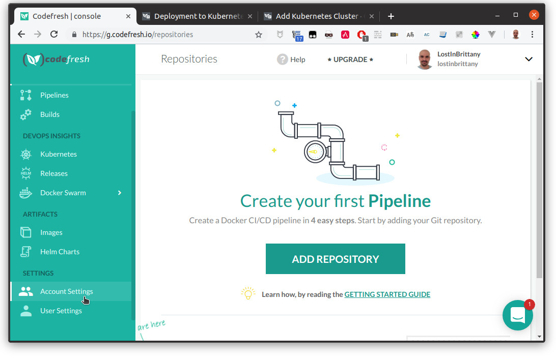 Connect an OVH Kubernetes cluster to Codefresh dashboard