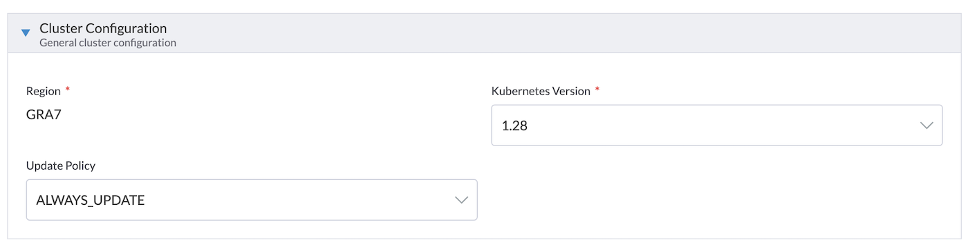 OVHcloud Managed Rancher Service UI