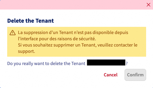 Backup Agent Delete Tenant