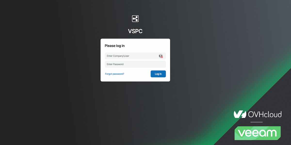 Backup Agent Login VSPC