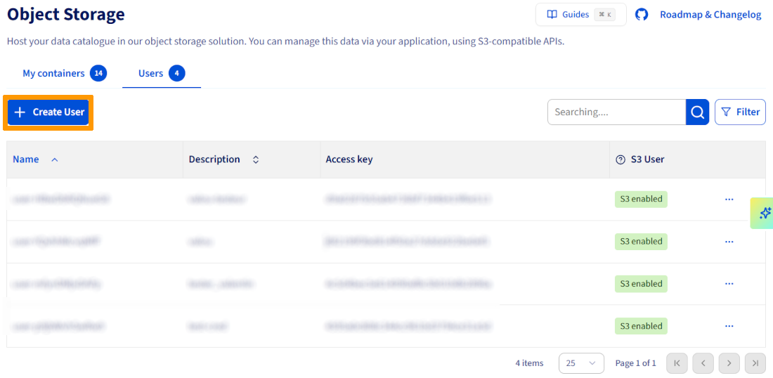 Créer un utilisateur Object Storage