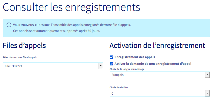 consulter enregistrements