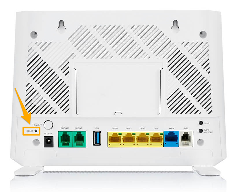 Réinitialisation Zyxel DX3301-T0