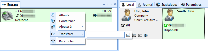 mettre en relation deux correspondants