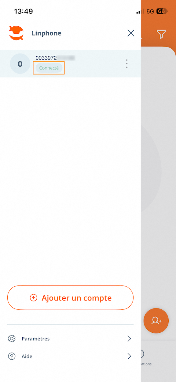 connexion réussie linphone