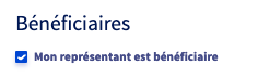 représentant bénéficiaire