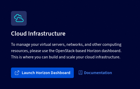 Emplacement du raccourci vers Horizon
