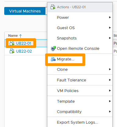 01 check existing VM on datastore 02