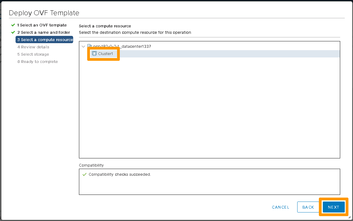 Select a compute resource