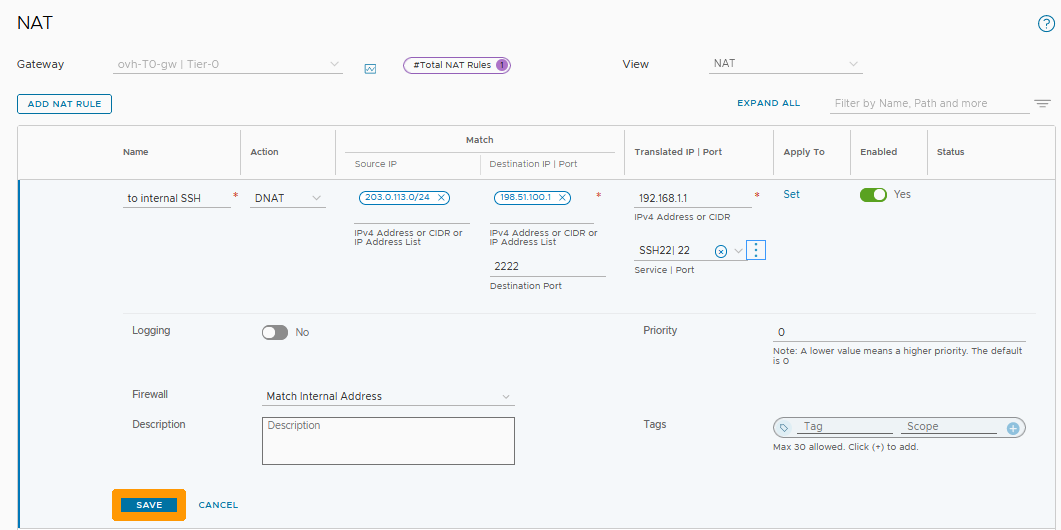 01 Create DNAT rule 07