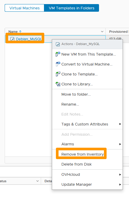 Remove from Inventory