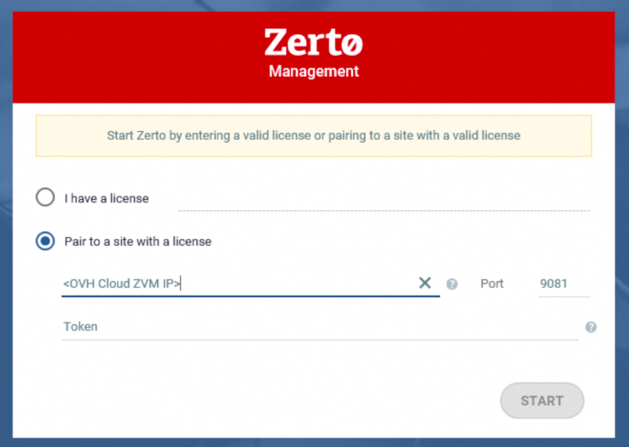 zerto pair site