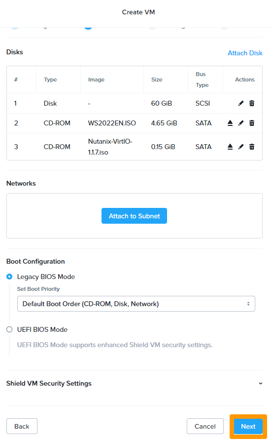 Création d'une machine virtuelle - Etape 10