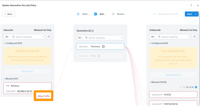 Configure Quarantine 09