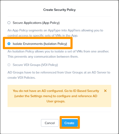Create Isolation Rule 05