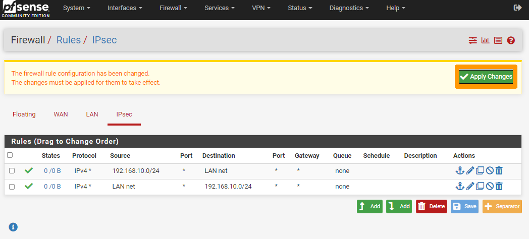 Create IPsec firewall rule France06