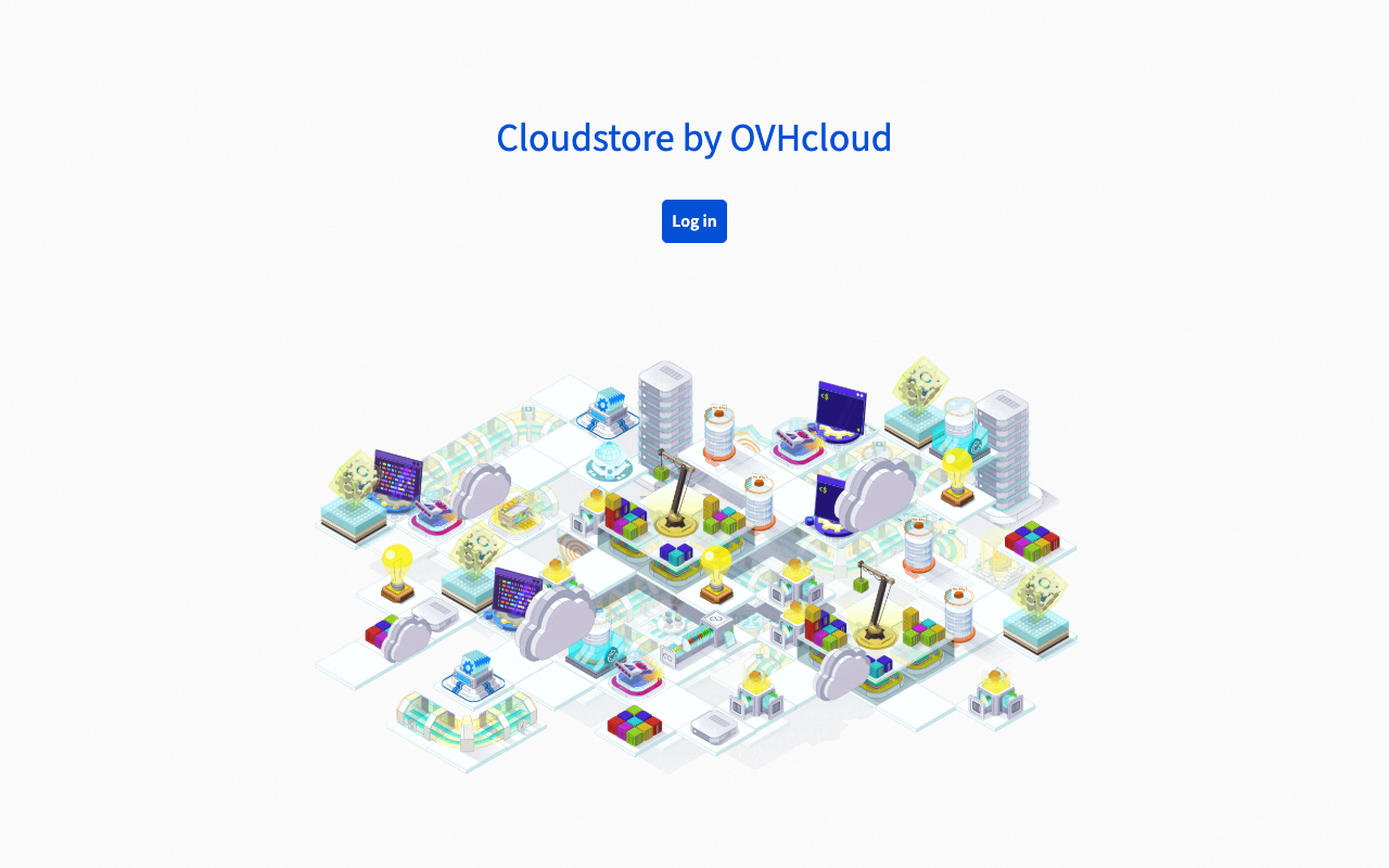 CloudStore login page