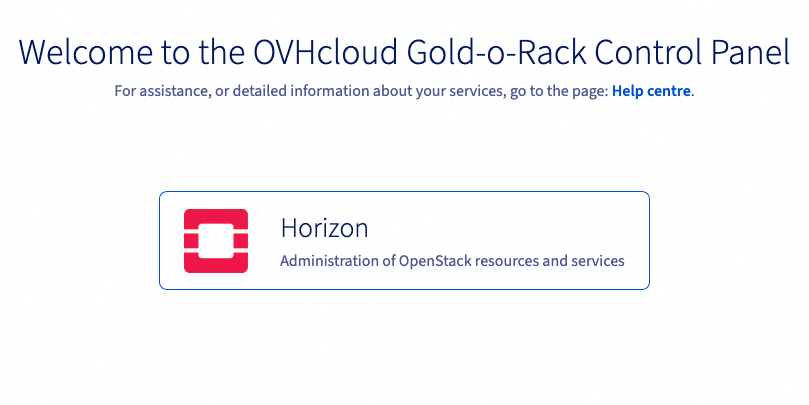 Emplacement du raccourci vers Horizon