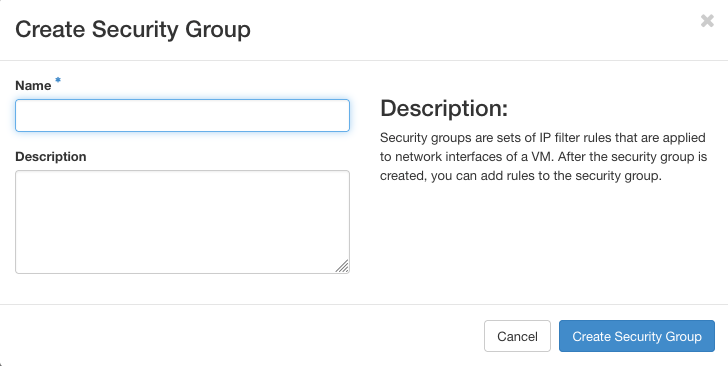 create security group