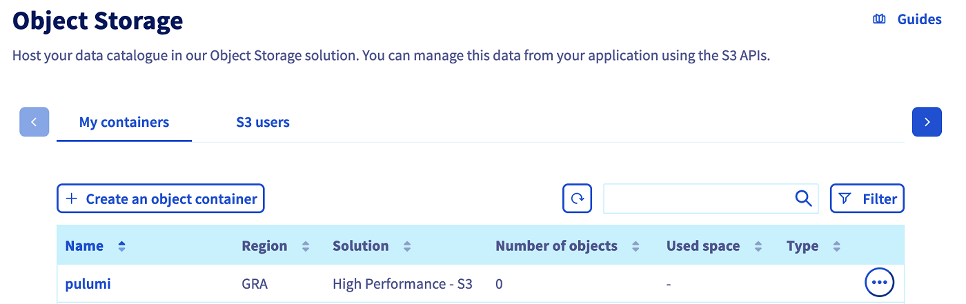 OVHcloud Object Storage