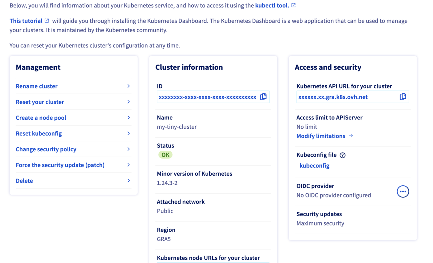 Your Kubernetes cluster