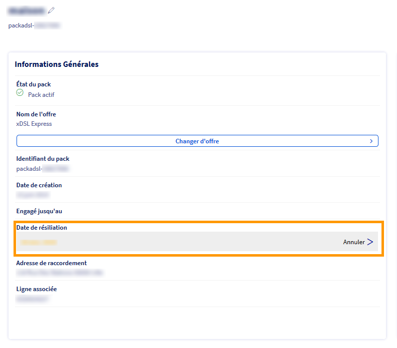 Annulation resiliation
