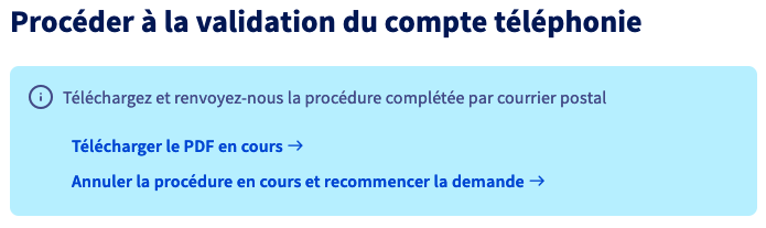procédure espace client
