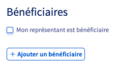 ajout bénéficiaires